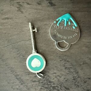Tiffany & Co. Silver Key with Turquoise Heart